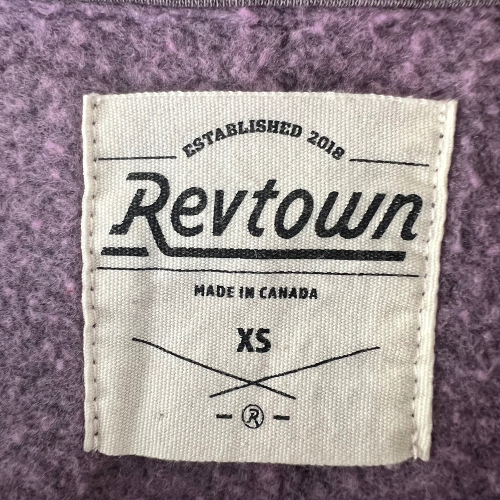 Revtown Womens XS Purple Crewneck Sweatshirt Cotton Fleece Made in Canada - Picture 5 of 6